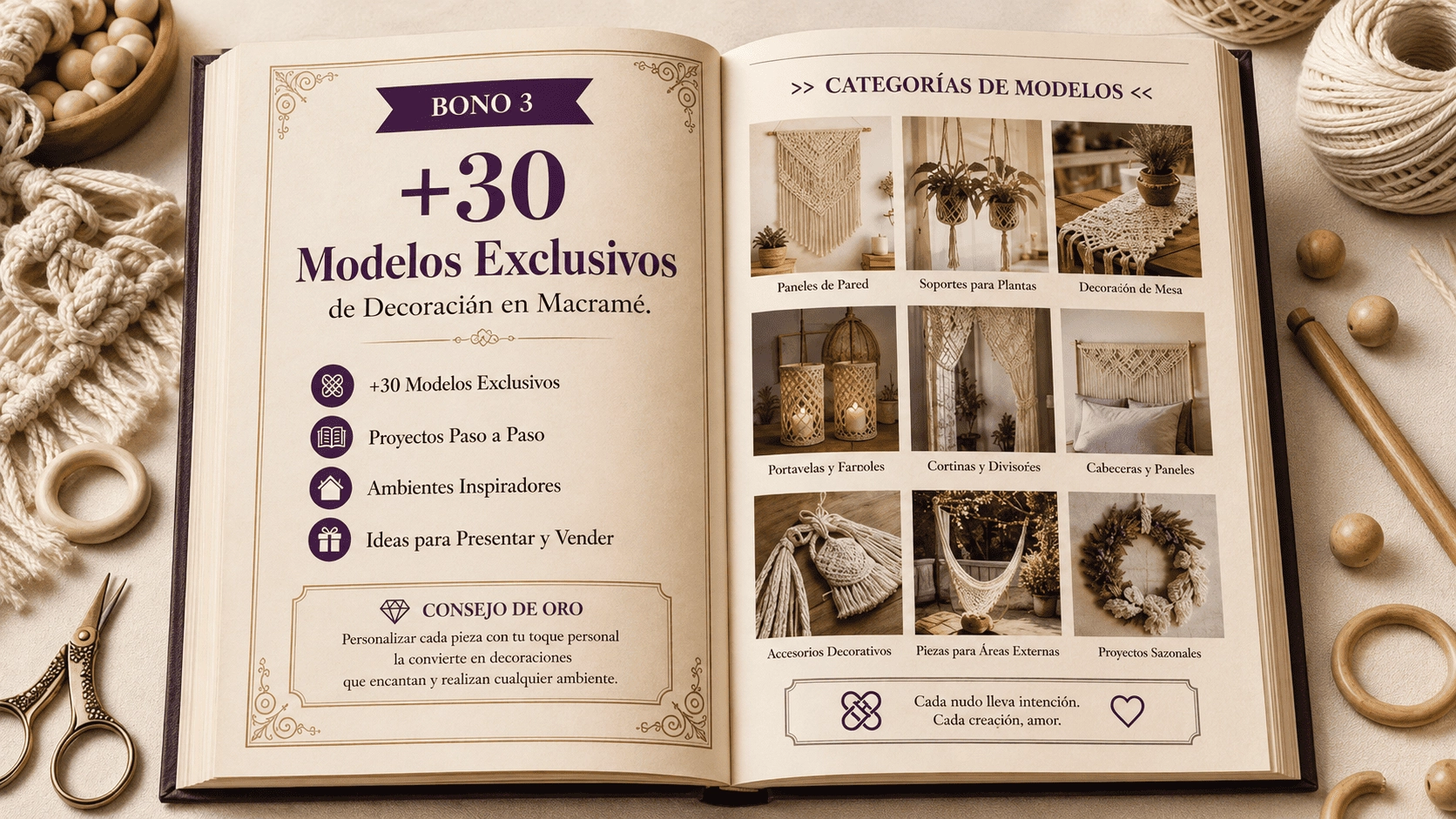 +30 Modelos Exclusivos de Decoraci&oacute;n en Macram&eacute;