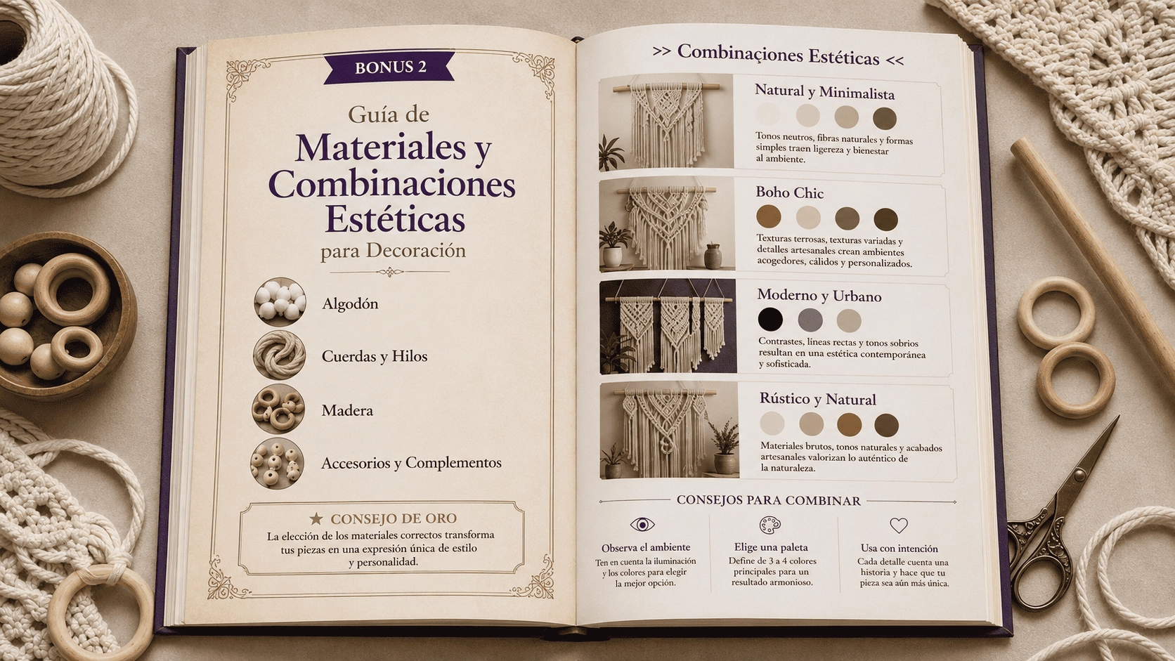 Gu&iacute;a de Materiales y Combinaciones Est&eacute;ticas para Decoraci&oacute;n